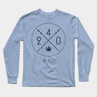 420 stoner hipster minimalistic design Long Sleeve T-Shirt